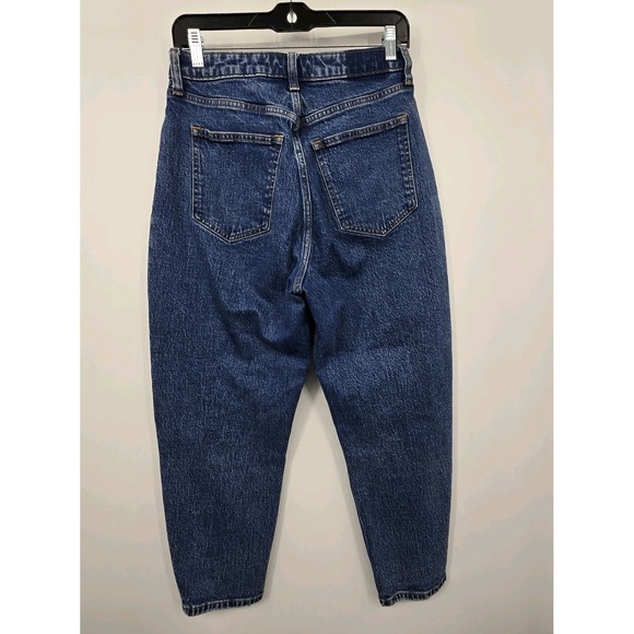 Abercrombie Fitch 90s Mom Jean Womens 28/6S Blue Denim Curve Love Hi Rise Barrel - Picture 9 of 12